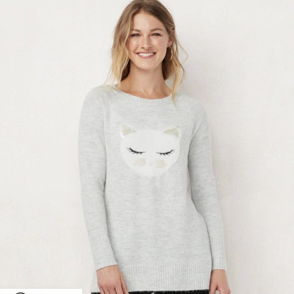 LC Lauren Conrad Mockneck Raglan Tunic Sweater NWT - Picture 2 of 2